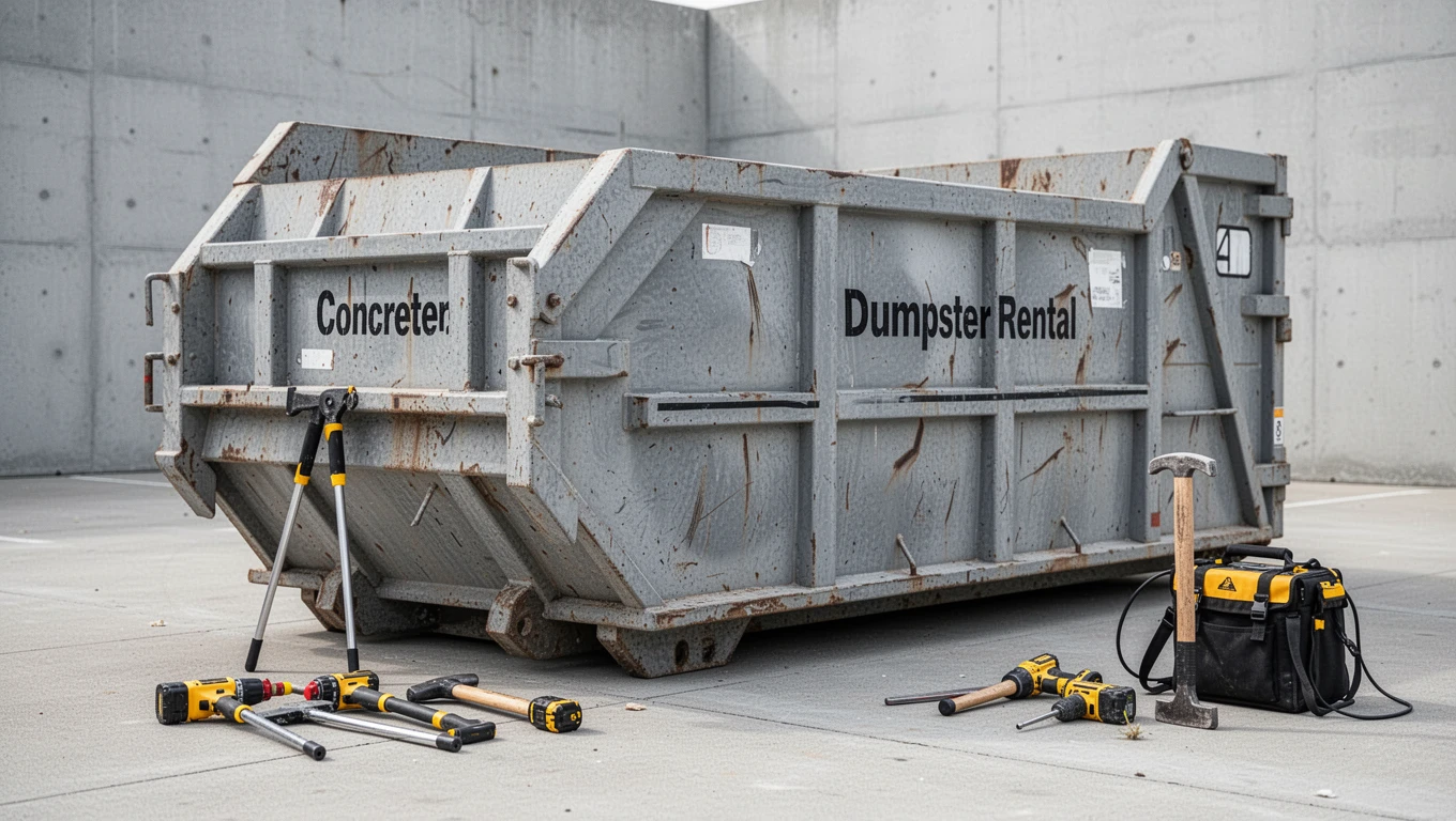 Concrete Dumpster Rental